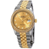 Rolex Datejust 36 Champagne Diamond Dial Steel and 18kt Yellow Gold Jubilee Watch #126283CDJ - Watches of America