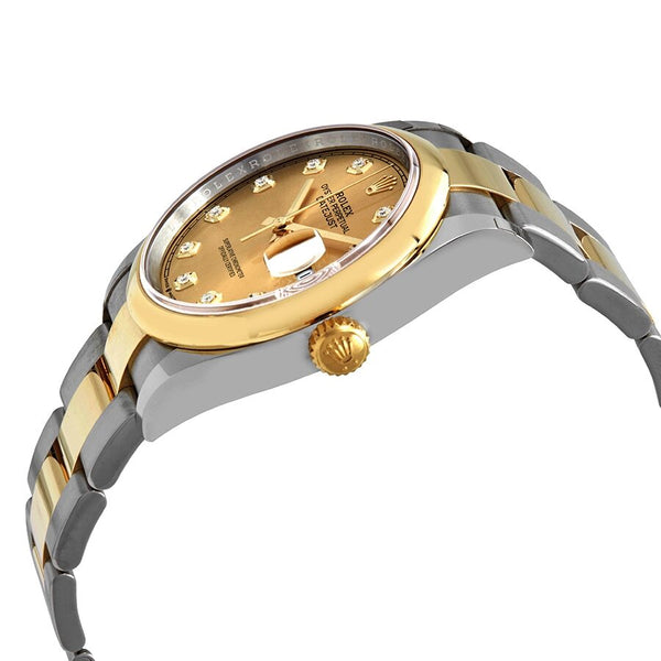 Rolex Datejust 36 Champagne Diamond Dial Men's Steel and 18k Yellow Gold Oyster Watch #126203CDO - Watches of America #2