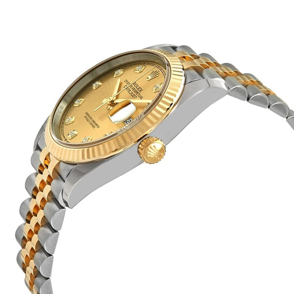 Rolex Datejust 36 Champagne Diamond Dial Men's Steel and 18kt Yellow Gold Jubilee Watch #126233CDJ - Watches of America #2