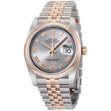 Rolex Datejust 36 Grey Dial Steel and 18K Everose Gold Jubilee Automatic Men's Watch #116201GYRJ - Watches of America