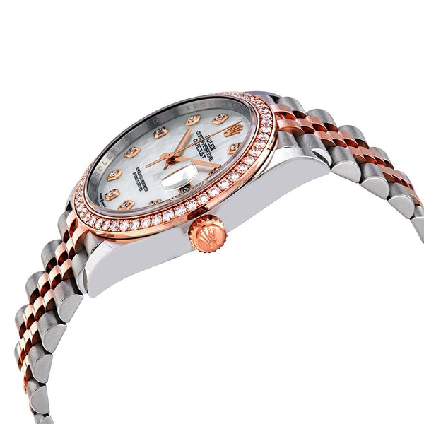 Rolex Datejust 36 Mother of Pearl Diamond Dial Steel and 18k Everose Gold Jubilee Watch 126281MDO#126281MDJ - Watches of America #2