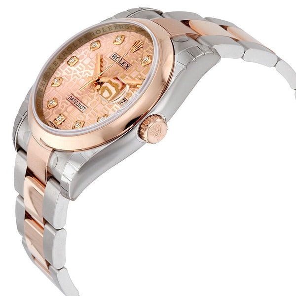 Rolex Datejust 36 Pink Jubilee Diamond Dial Steel and 18K Everose Gold Oyster Men's Watch #116201PJDO - Watches of America #2