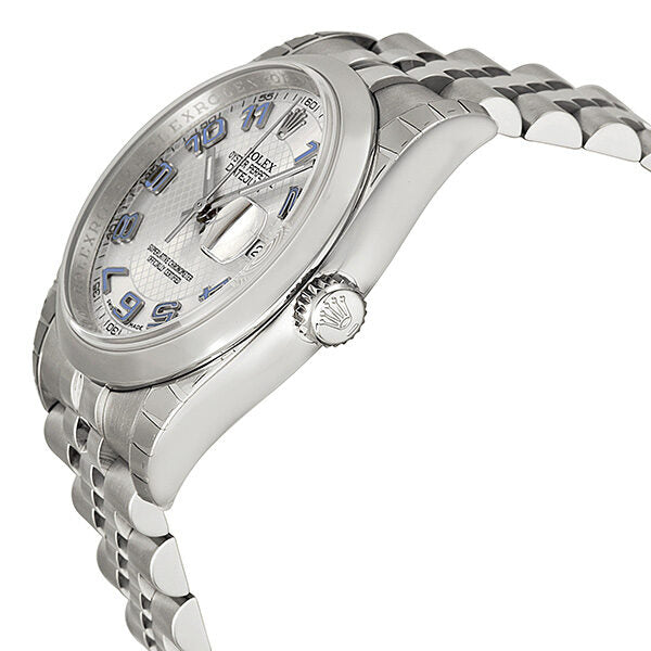 Rolex Datejust 36 Silver Deco Dial Stainless Steel Jubilee Bracelet Automatic Unisex Watch #116200SDBLAJ - Watches of America #2