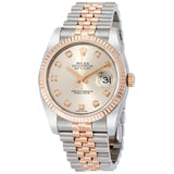 Rolex Datejust 36 Silver Dial Stainless Steel and 18K Everose Gold Jubilee Bracelet Automatic Men's Watch #116231SDJ - Watches of America