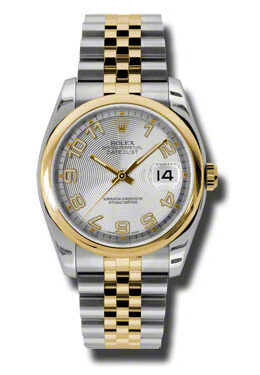 Rolex Datejust 36 Silver Dial Stainless Steel and 18K Yellow Gold Jubilee Bracelet Automatic Men's Watch #116203SCAJ - Watches of America