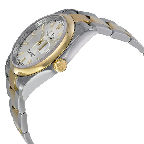 Rolex Datejust 36 Silver Dial Stainless Steel and 18K Yellow Gold Oyster Bracelet Automatic Men's Watch #116203SSO - Watches of America #2