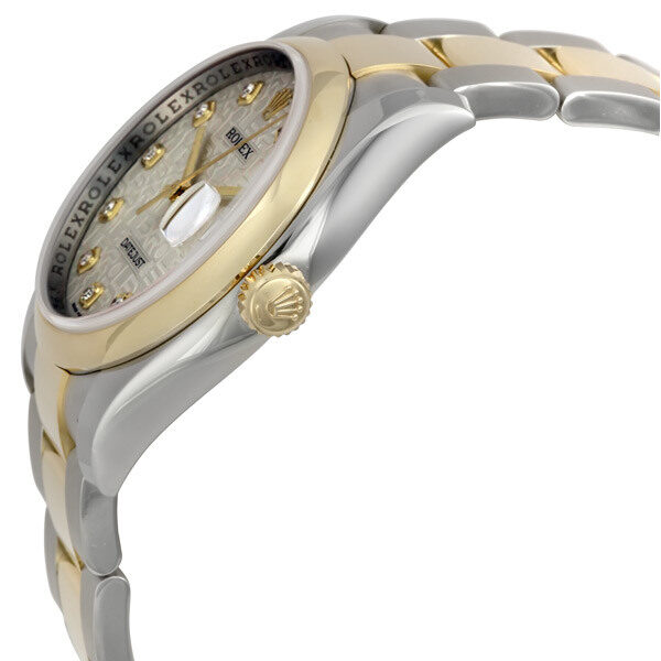 Rolex Datejust 36 Silver Dial Dial Stainless Steel and 18K Yellow Gold Oyster Bracelet Automatic Men's Watch #116203SJDO - Watches of America #2