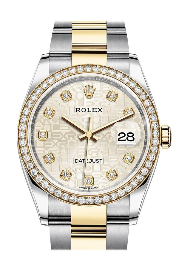 Rolex Datejust 36 Silver Jubilee Diamond Dial Men's Steel and 18kt Yellow Gold Oyster Watch #126283SJDO - Watches of America