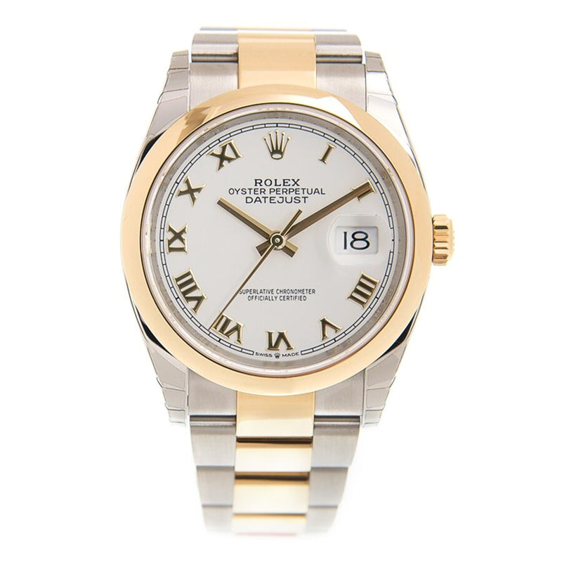 Rolex Datejust 36 White Dial Automatic Men's Steel and 18k Yellow Gold Oyster Watch #126203WRO - Watches of America #3