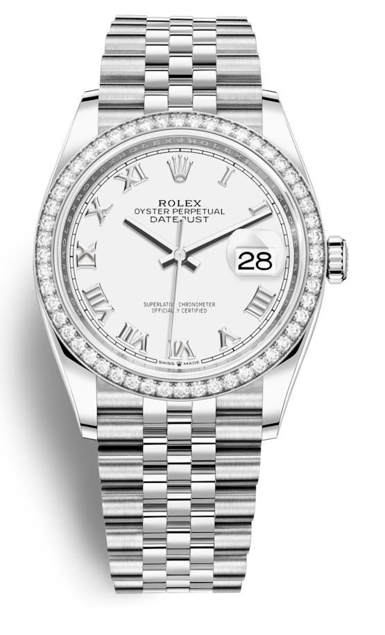 Rolex Datejust 36 White Dial Automatic Unisex Jubilee Watch #126284WRJ - Watches of America
