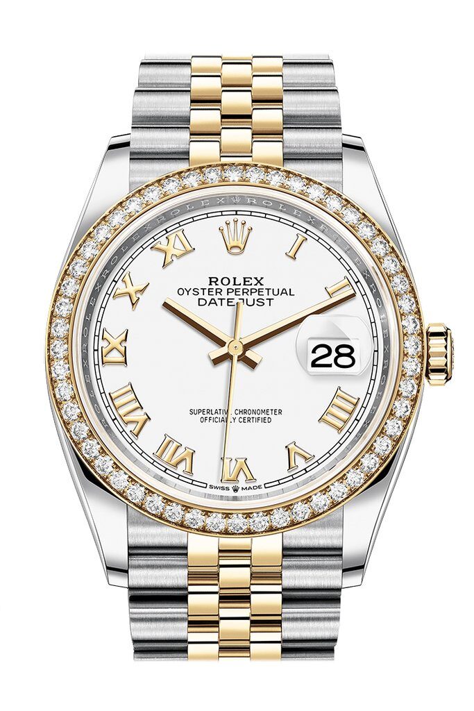 Rolex Datejust 36 White Dial Men's Steel and 18kt Yellow Gold Jubilee Watch #126283WRJ - Watches of America