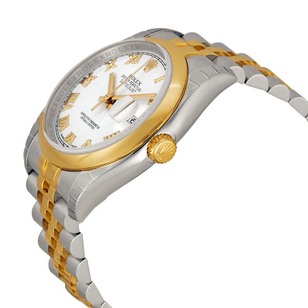 Rolex Datejust 36 White Dial Stainless Steel and 18K Yellow Gold Jubilee Bracelet Automatic Men's Watch #116203WRJ - Watches of America #2