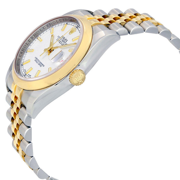 Rolex Datejust 36 White Dial Stainless Steel and 18K Yellow Gold Jubilee Bracelet Automatic Men's Watch #116203WSJ - Watches of America #2