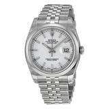 Rolex Datejust 36 White Dial Stainless Steel Jubilee Bracelet Automatic Men's Watch #116200WSJ - Watches of America