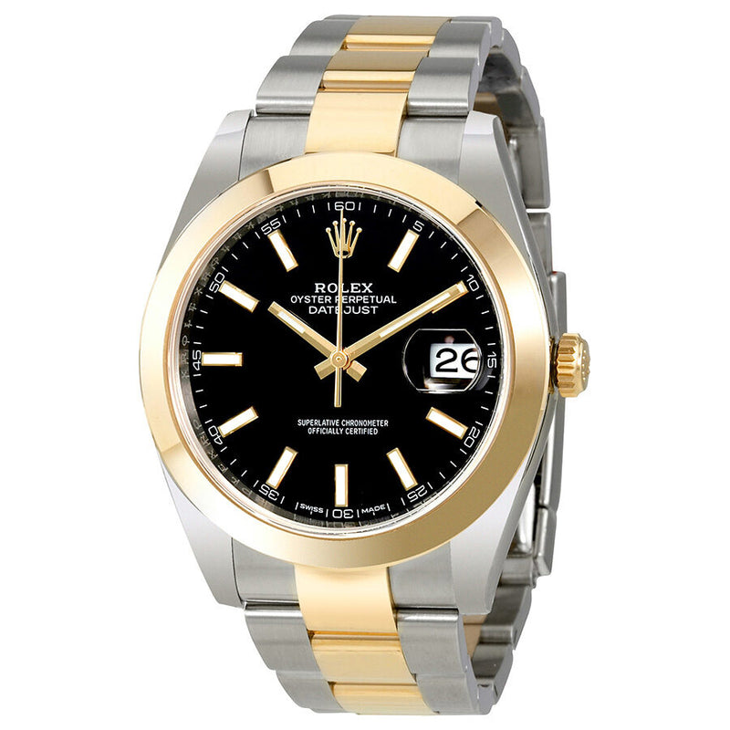 Rolex Datejust 41 Black Dial Steel and 18K Yellow Gold Oyster Men's Watch #126303BKSO - Watches of America