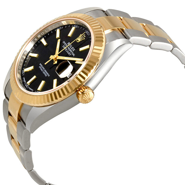 Rolex Datejust 41 Black Dial Steel and 18K Yellow Gold Oyster Men's Watch 12633BKSO #126333BKSO - Watches of America #2