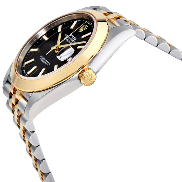 Rolex Datejust 41 Black Dial Steel and 18K Yellow Gold Jubilee Bracelet Men's Watch #126303BKSJ - Watches of America #2