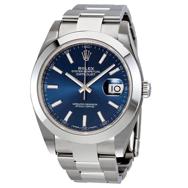 Rolex Datejust 41 Blue Dial Stainless Steel Men's Watch #126300BLSO - Watches of America
