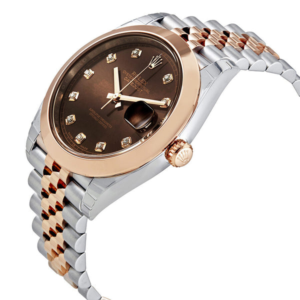 Rolex Datejust 41 Chocolate Brown Dial Steel and 18K Rose Gold Men's Watch #126301CHDJ - Watches of America #2