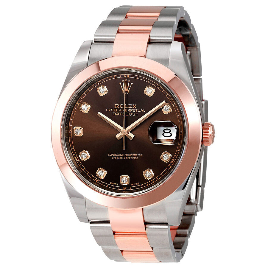 Rolex chocolate diamond dial hot sale