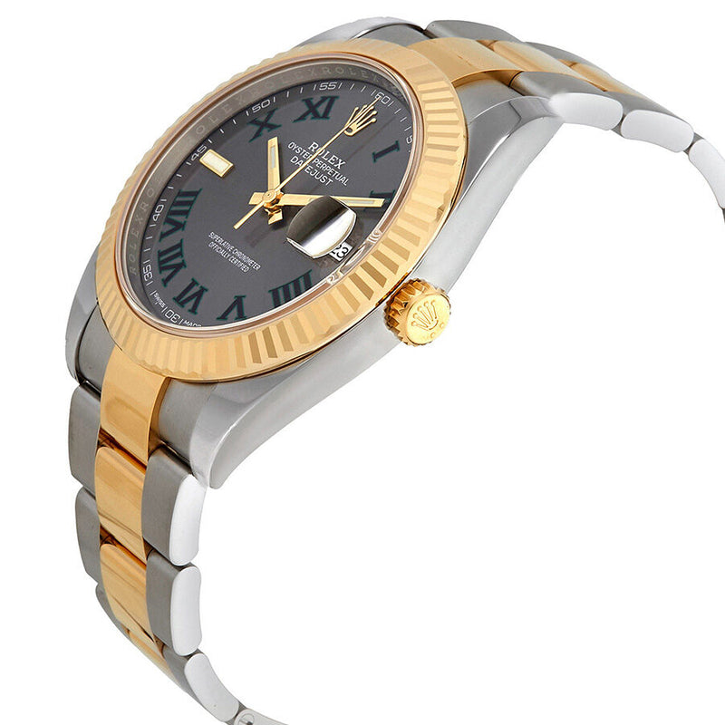 Rolex Datejust 41 Grey Dial Stainless Steel and 18K Yellow Gold Men's Watch #126333GYRO - Watches of America #2