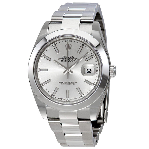 Rolex Datejust 41 Silver Dial Stainless Steel Automatic Men's Watch #126300SSO - Watches of America