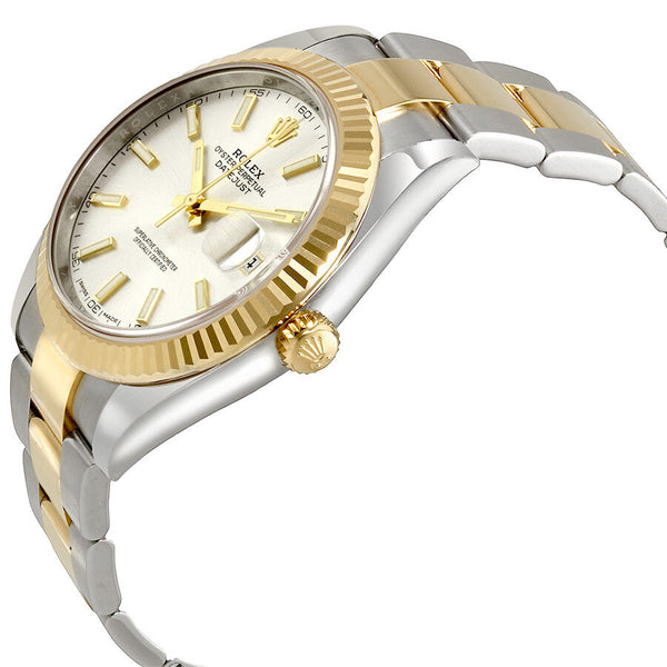 Rolex Datejust 41 Silver Dial Steel and 18K Yellow Gold Oyster Men's Watch #12633SSO - Watches of America #2