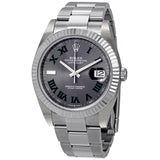 Rolex Datejust 41 Slate Dial Automatic Men's Steel and White Gold Oyster Watch #126334GYRO - Watches of America