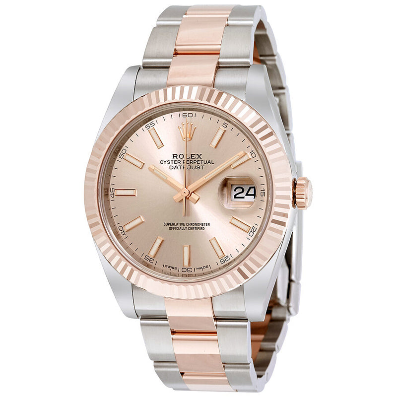 Rolex Datejust 41 Sundust Dial Steel and 18K Everose Gold Men's Watch #126331SNSO - Watches of America