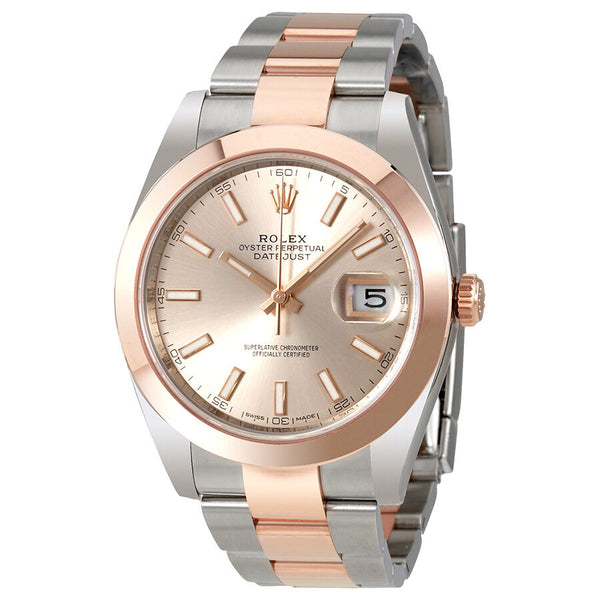 Rolex Datejust 41 Sundust Dial Steel and 18K Rose Gold Men's Watch #126301SNSO - Watches of America