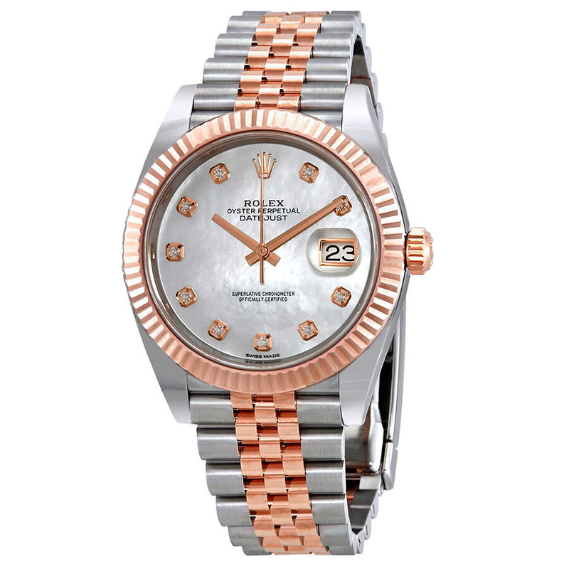 Rolex Datejust Automatic Diamond Men's Steel and 18ct Everose Gold Jubilee Watch #126331MDJ - Watches of America