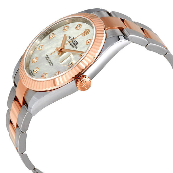 Rolex Datejust Automatic Diamond Men's Steel and 18ct Everose Gold Oyster Watch #126331MDO - Watches of America #2