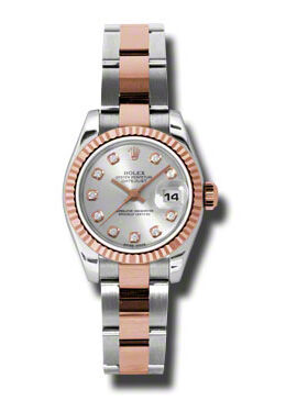 Rolex Datejust Automatic Stainless Stee and 18kt Rose Gold Ladies Watch #179171SDO - Watches of America