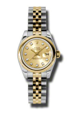 Rolex Datejust Automatic Stainless Steel 18kt Yellow Gold Jubilee Ladies Watch #179163CDJ - Watches of America