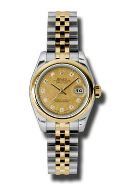 Rolex Datejust Automatic Stainless Steel 18kt Yellow Gold Jubilee Ladies Watch #179163CGDMDJ - Watches of America