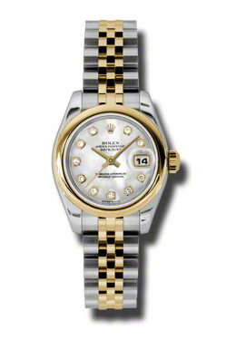 Rolex Datejust Automatic Stainless Steel 18kt Yellow Gold Jubilee Ladies Watch #179163MDJ - Watches of America
