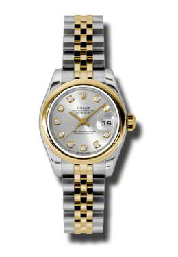 Rolex Datejust Automatic Stainless Steel 18kt Yellow Gold Jubilee Ladies Watch #179163SDJ - Watches of America