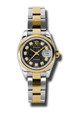 Rolex Datejust Automatic Stainless Steel 18kt Yellow Gold Oyster Ladies Watch #179163BKJDO - Watches of America