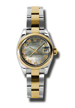 Rolex Datejust Automatic Stainless Steel 18kt Yellow Gold Oyster Ladies Watch #179163BKMRO - Watches of America