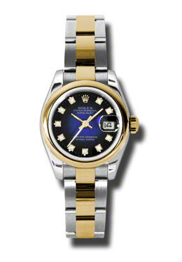 Rolex Datejust Automatic Stainless Steel 18kt Yellow Gold Oyster Ladies Watch #179163BLVDO - Watches of America