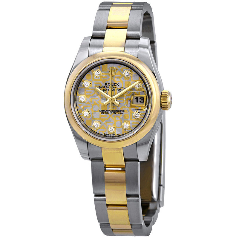Rolex Datejust Automatic Stainless Steel 18kt Yellow Gold Oyster Ladies Watch #179163CGDMDO - Watches of America