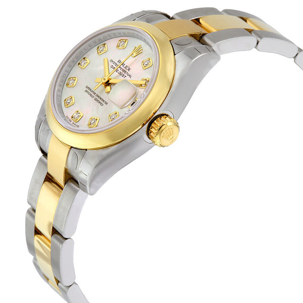 Rolex Datejust Automatic Stainless Steel 18kt Yellow Gold Oyster Ladies Watch #179163MDO - Watches of America #2