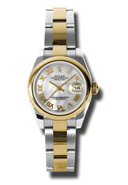 Rolex Datejust Automatic Stainless Steel 18kt Yellow Oyster Gold Ladies Watch #179163MRO - Watches of America