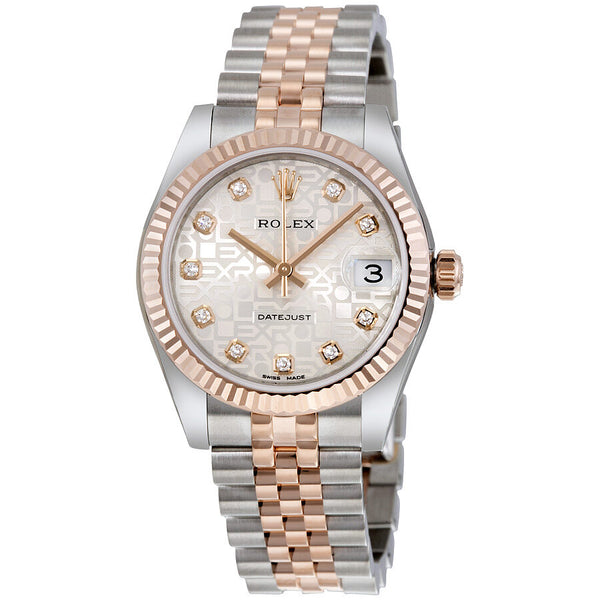 Rolex Datejust Automatic Stainless Steel and 18kt Rose Gold Ladies Watch #178271SJDJ - Watches of America
