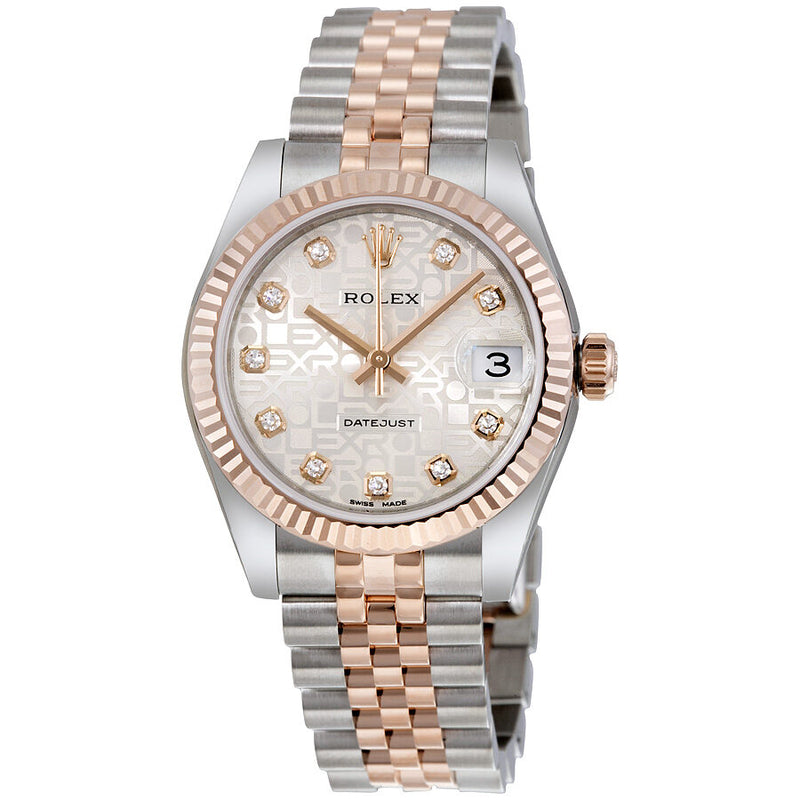 Rolex Datejust Automatic Stainless Steel and 18kt Rose Gold Ladies Watch #178271SJDJ - Watches of America