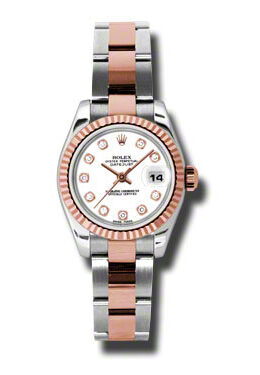 Rolex Datejust Automatic Stainless Steel and 18kt Rose Gold Ladies Watch #179171WDO - Watches of America