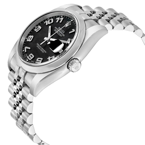 Rolex Datejust Black Concentric Dial Stainless Steel Jubilee Men's Watch #116200BKCAJ - Watches of America #2