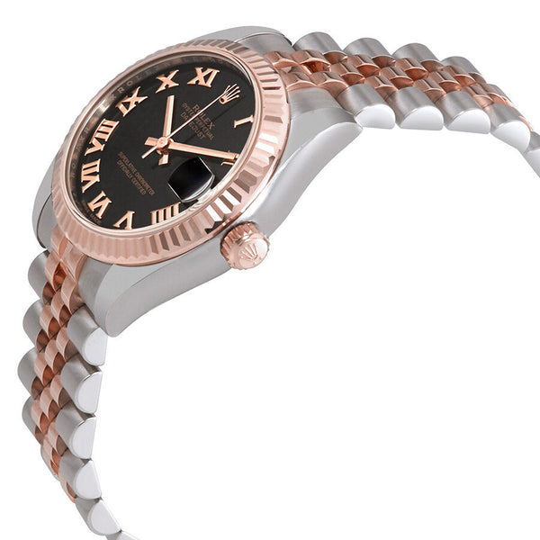 Rolex Datejust Black Dial Automatic Stainless Steel and 18kt Rose Gold Ladies Watch #178271BKRJ - Watches of America #2