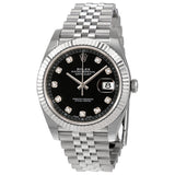 Rolex Datejust Black Diamond Dial Automatic Men's Jubilee Watch #126334BKDJ - Watches of America