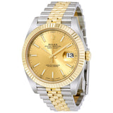 Rolex Datejust Champagne Dial Steel and 18K Yellow Gold Jubilee Men's Watch #126333CSJ - Watches of America